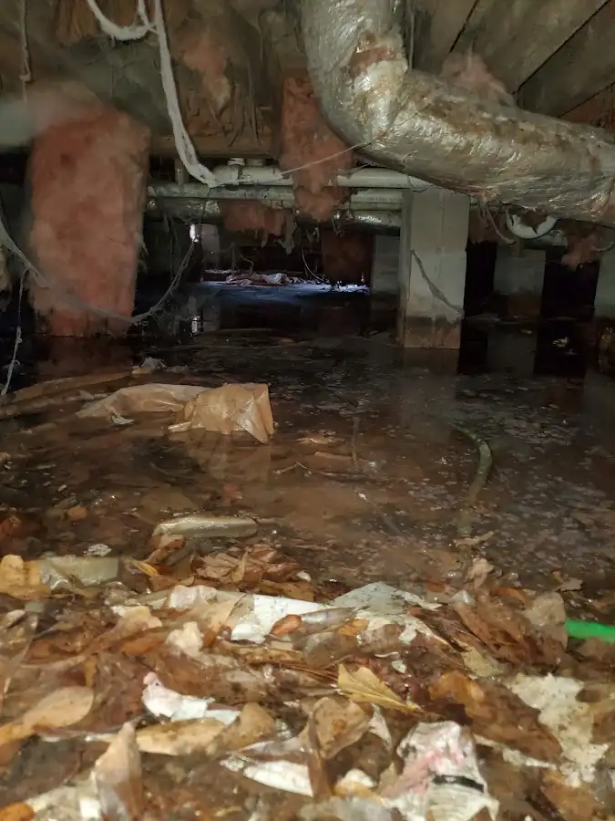 Crawl space flood assessment for Commercial Water Damage Restoration in Lake Ridge