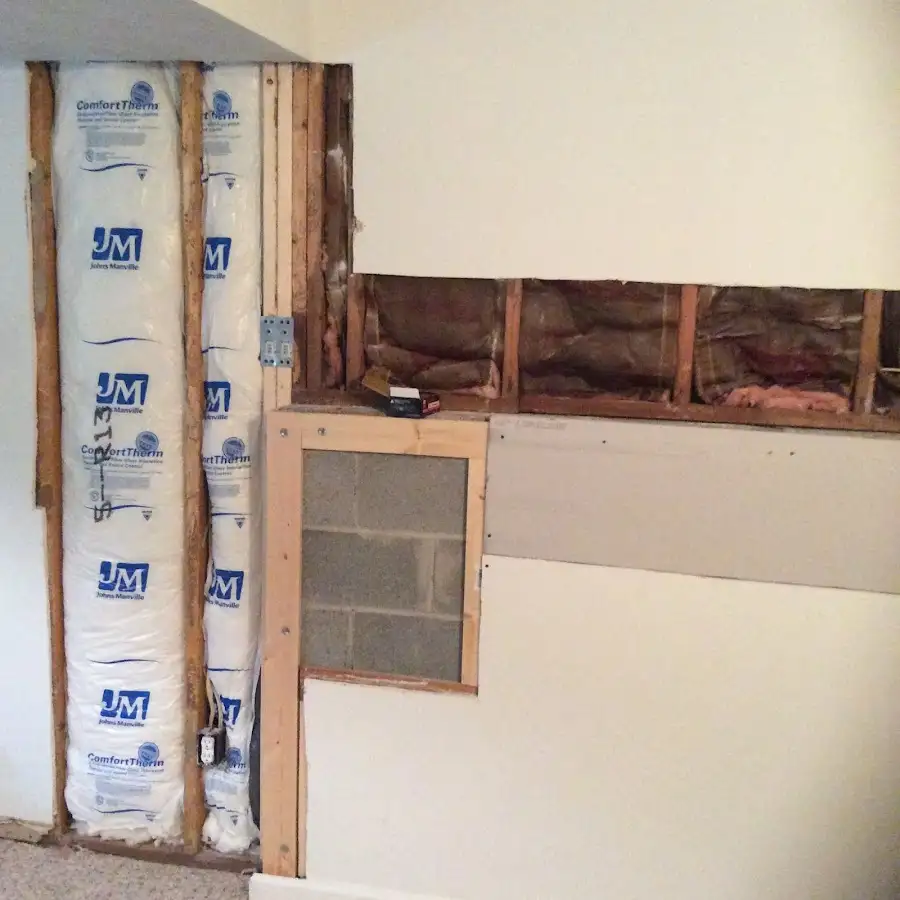 Wall insulation replacement during Contents Cleaning & Restoration in Lake Ridge